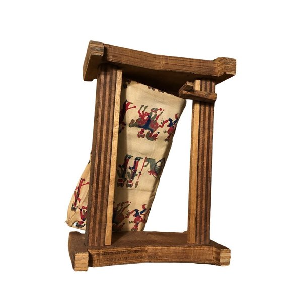 Vintage Doll Bed Wooden Primitive 10"x7"x4.5" Handmade Dollhouse Furniture Rusti - Picture 8 of 12